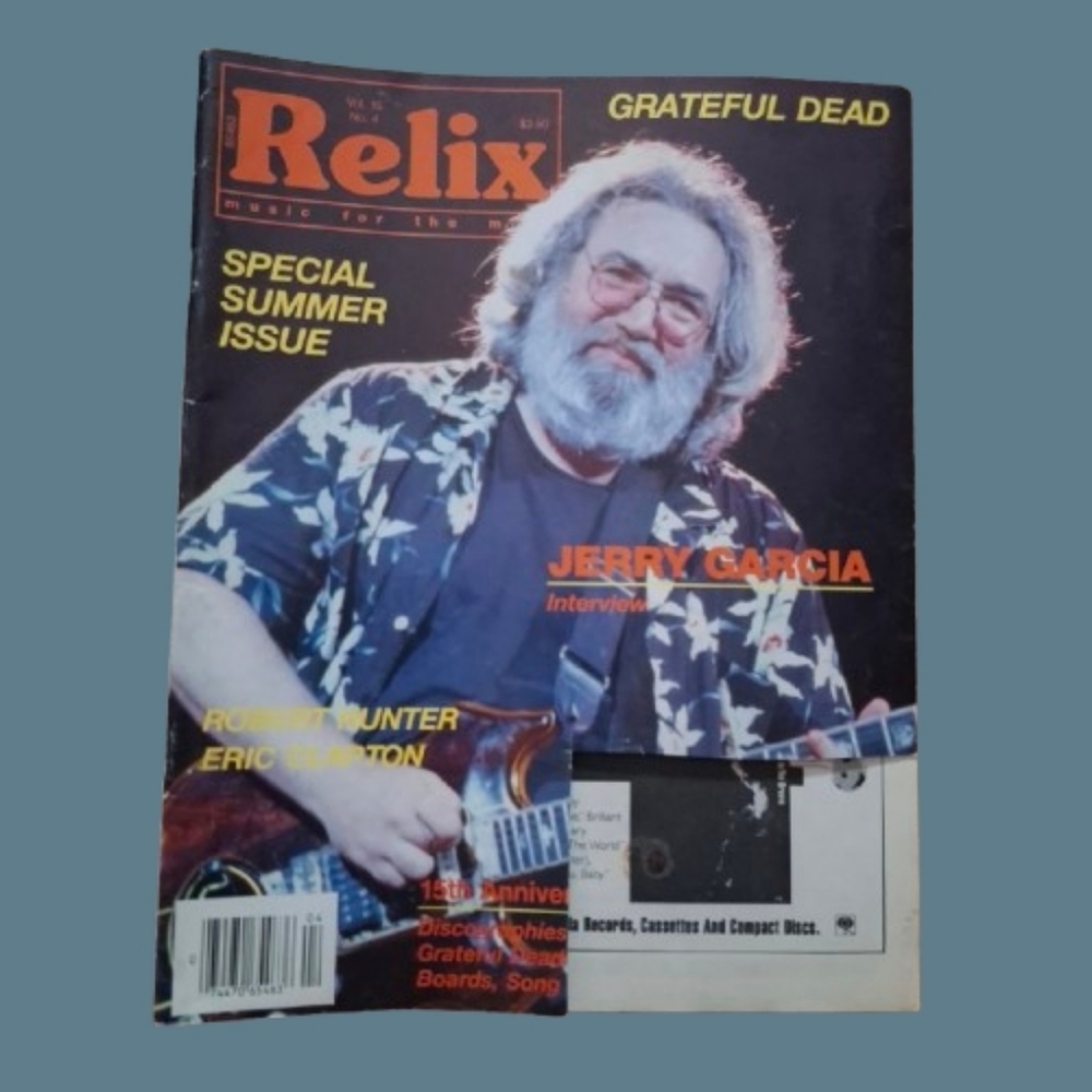 Relix Magazine Jerry Garcia Grateful Dead Cover Issue August 1988 Vol.15 No. 4